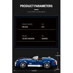 Klocki Reobrix Shelby Cobra 427 sportowe auto 312 PCS