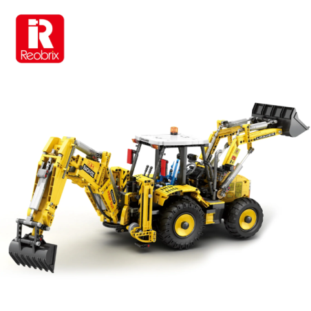 Klocki Reobrix Koparko-Ładowarka - Dwufunkcyjna - Wersja Interaktywna 2466 PCS