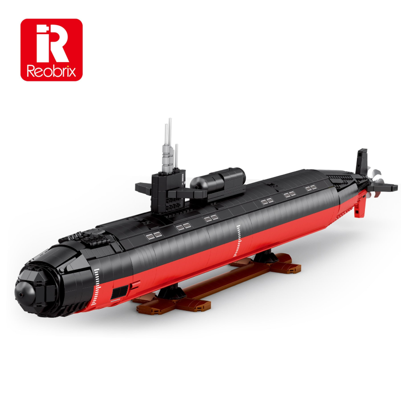 Klocki Reobrix Nuklearna Łódź Podwodna Submarine Los Angeles-class SSN 2988 PCS