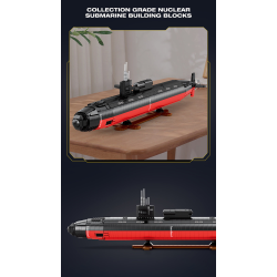 Klocki Reobrix Nuklearna Łódź Podwodna Submarine Los Angeles-class SSN 2988 PCS