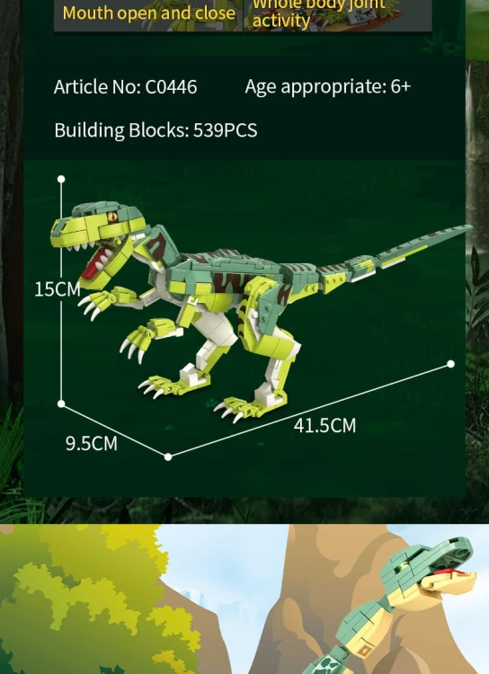 Klocki WOMA C0446-DS. Dinozaur Velociraptor