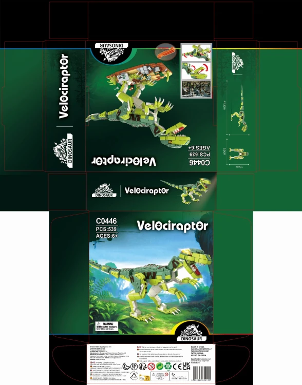 Klocki WOMA C0446-DS. Dinozaur Velociraptor
