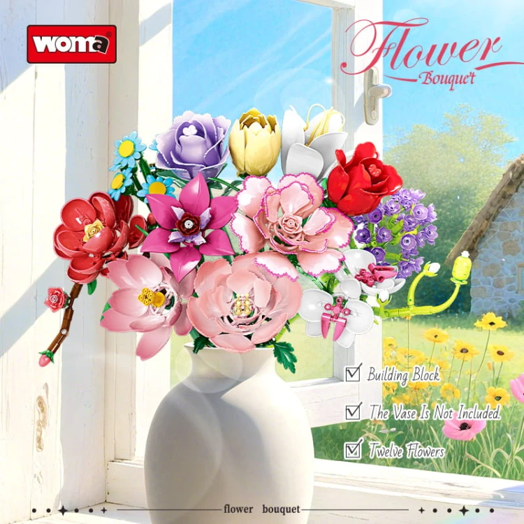 Klocki WOMA 11543-DS. Kwiaty polne