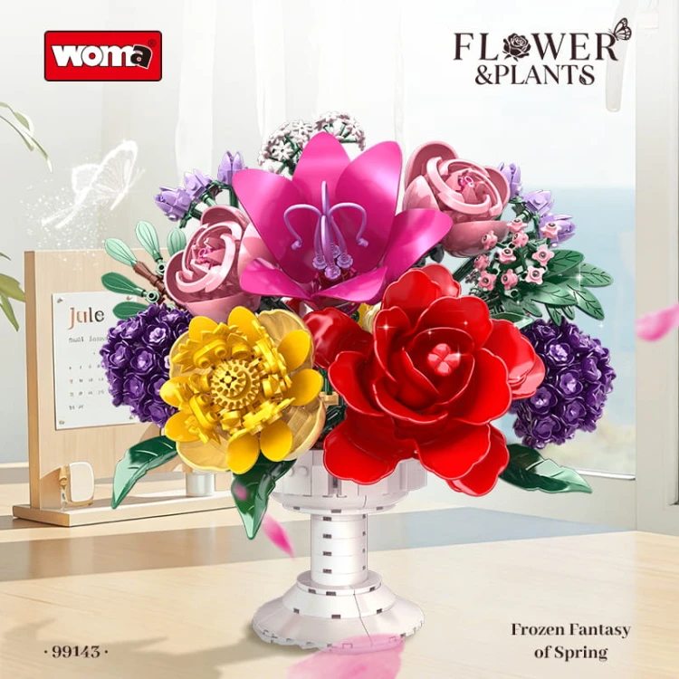 Klocki WOMA 99143-DS. Bukiet kwiatów z wazonem