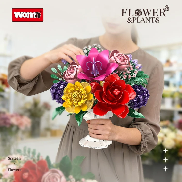 Klocki WOMA 99143-DS. Bukiet kwiatów z wazonem