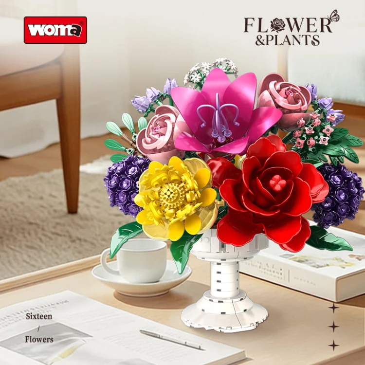 Klocki WOMA 99143-DS. Bukiet kwiatów z wazonem
