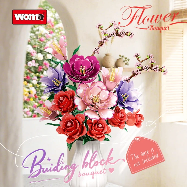 Klocki WOMA 11309-DS. Bukiet kwiatów