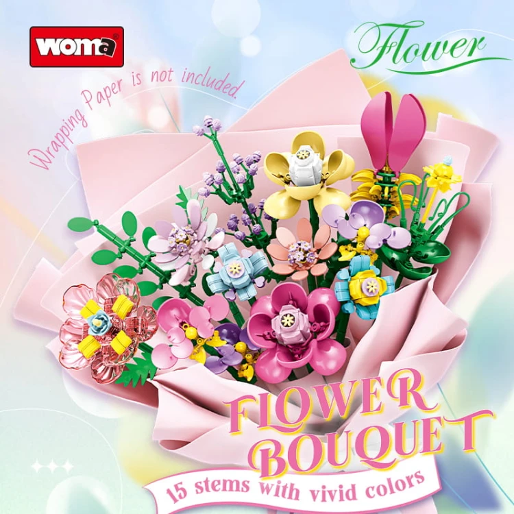Klocki WOMA 11160-DS. Bukiet kwiatów