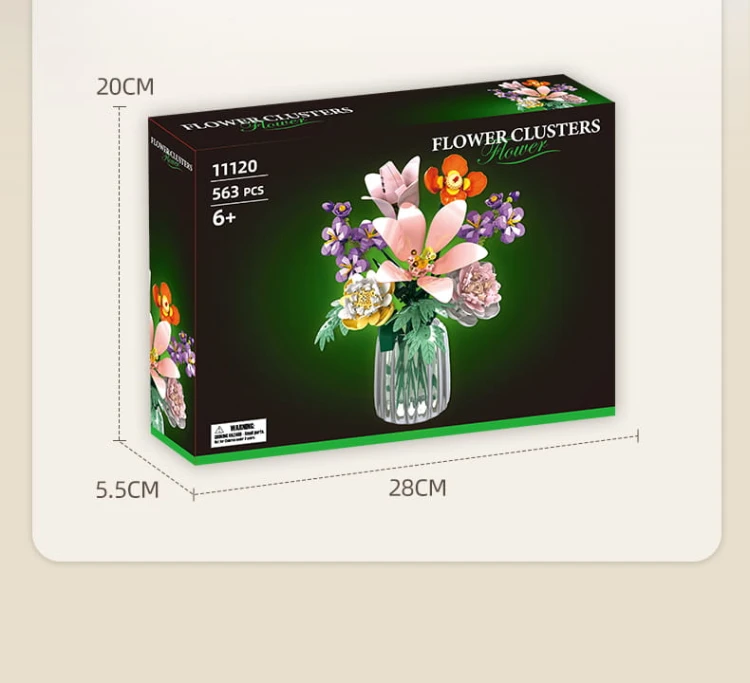 Klocki WOMA 11120-DS. Bukiet kwiatów
