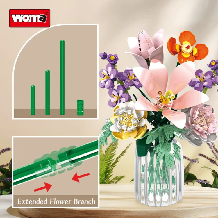 Klocki WOMA 11120-DS. Bukiet kwiatów