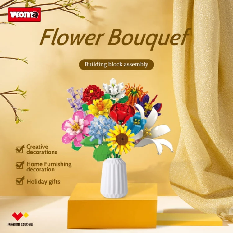 Klocki WOMA 11053-DS. Bukiet kwiatów