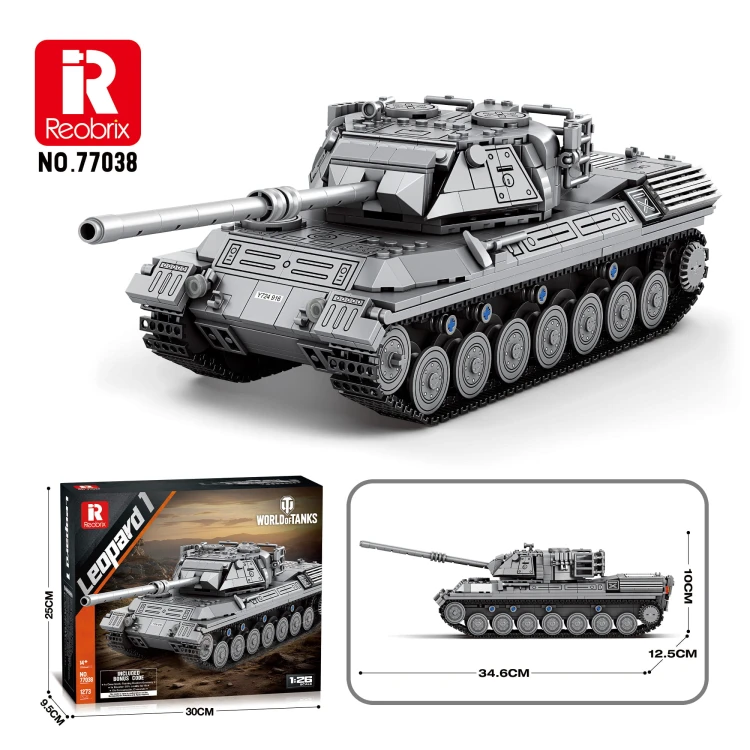 Klocki REOBRIX 77038 Leopard 1 World of Tanks (1273 elementów)