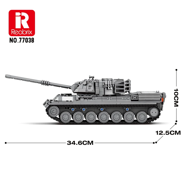 Klocki REOBRIX 77038 Leopard 1 World of Tanks (1273 elementów)