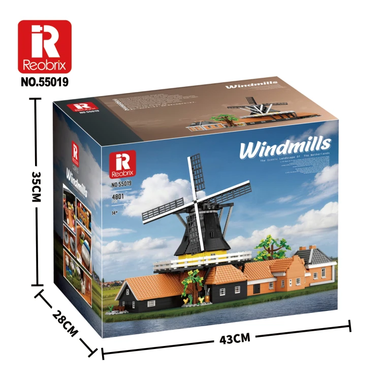 Klocki REOBRIX 55019 Holenderski Wiatrak (4801 elementów)