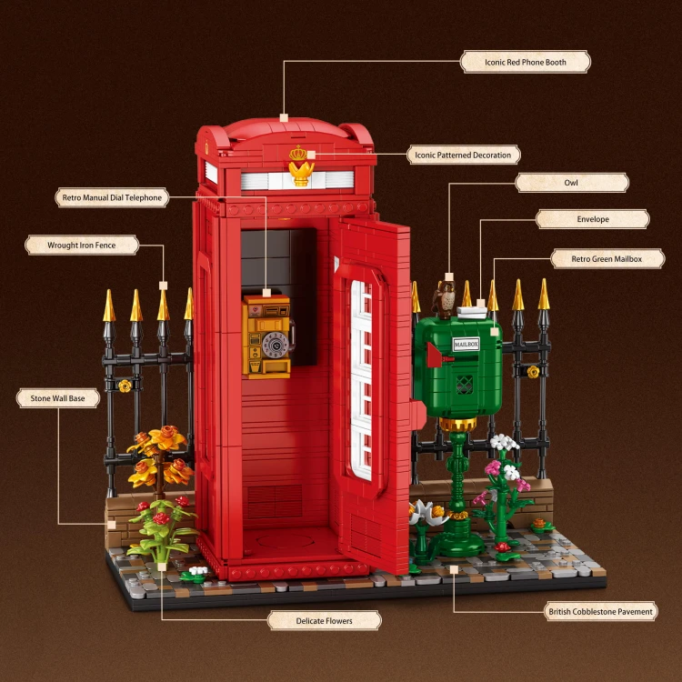 Klocki REOBRIX 66609 Budka Telefoniczna (1707 elementów)