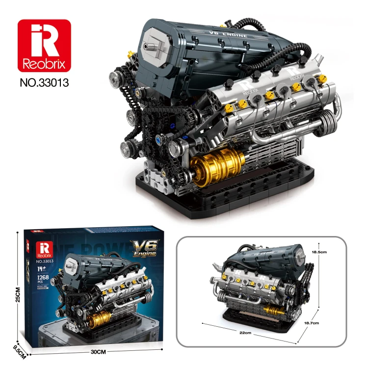 Klocki REOBRIX 33013 Silnik V6 (1268 elementów)
