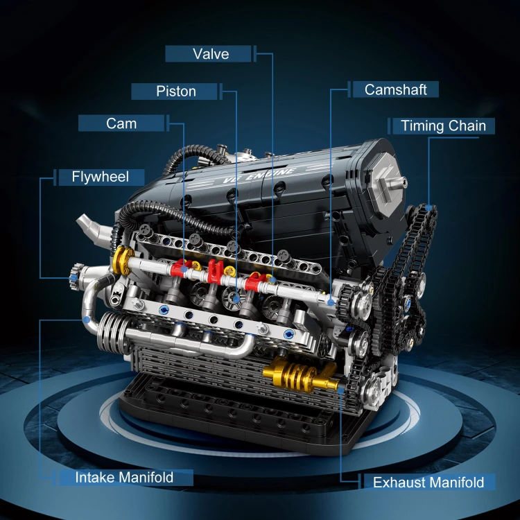 Klocki REOBRIX 33013 Silnik V6 (1268 elementów)