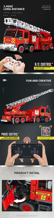 22005 Fire fighting ladder truck (3266pcs)