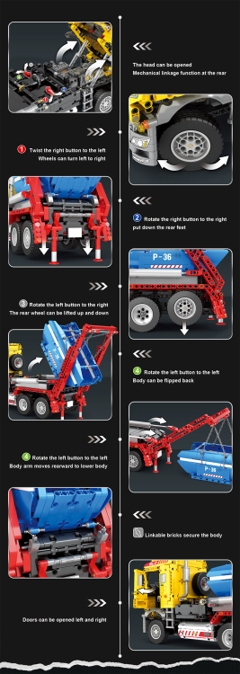 22016 Dumpster Container Truck (1918pcs)