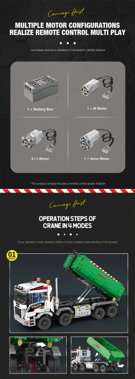22021 Large Truck with flat trailer (2950pcs)