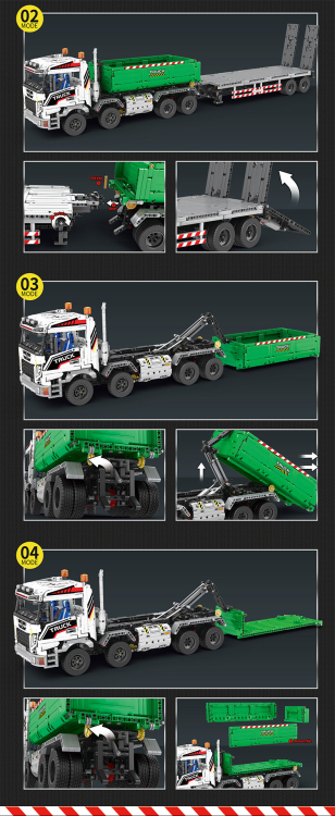 22021 Large Truck with flat trailer (2950pcs)