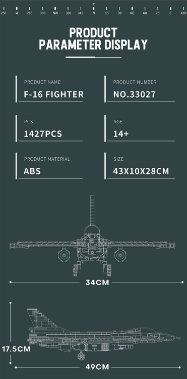 33027 F-16 (1427pcs)