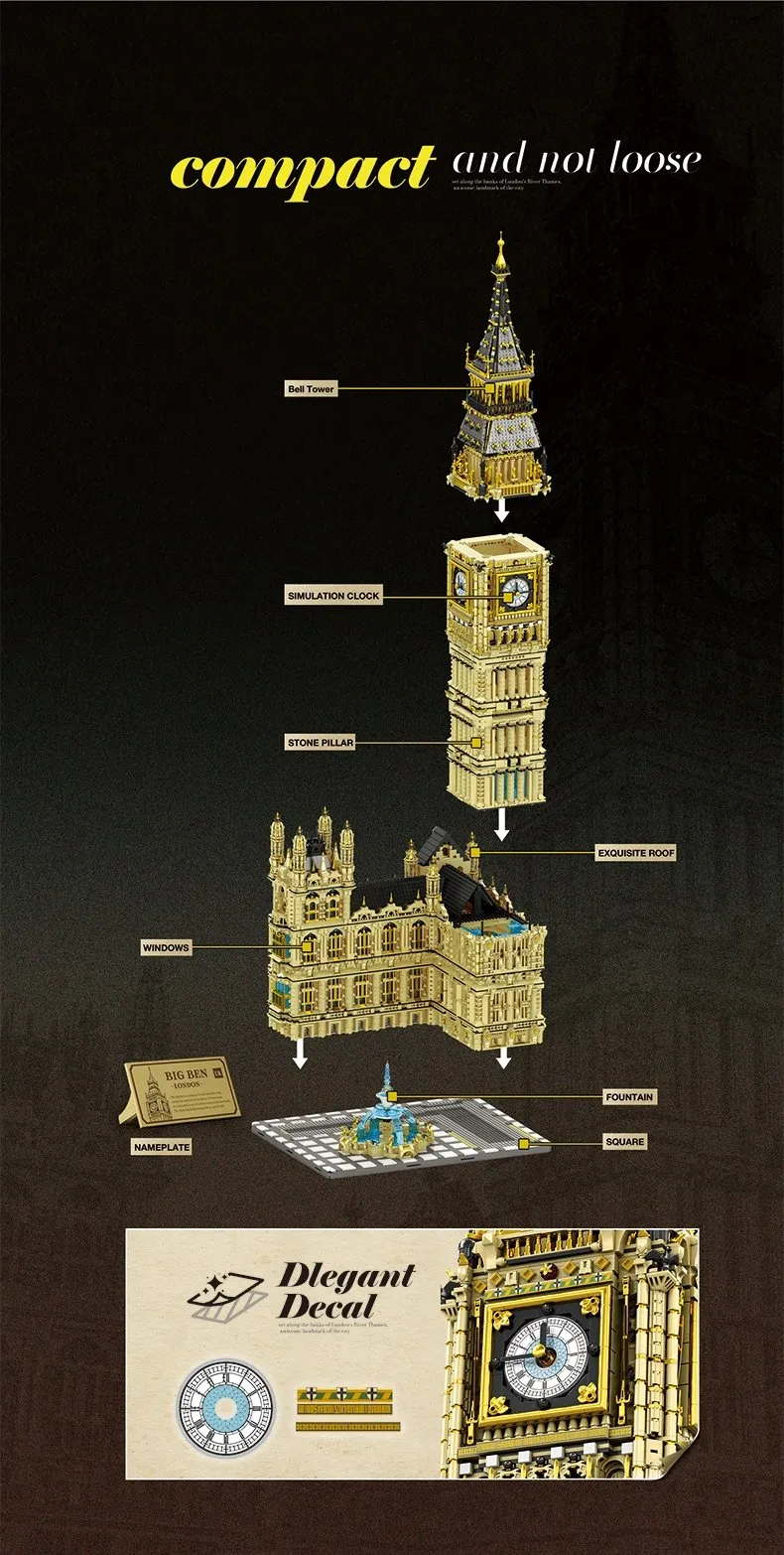 Klocki REOBRIX 55012 - Big Ben - 13 825 elementów