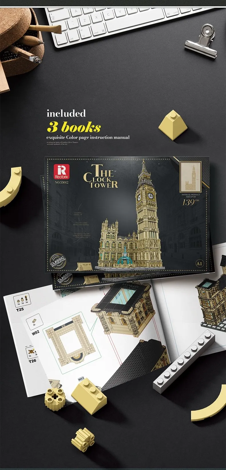 Klocki REOBRIX 55012 - Big Ben - 13 825 elementów